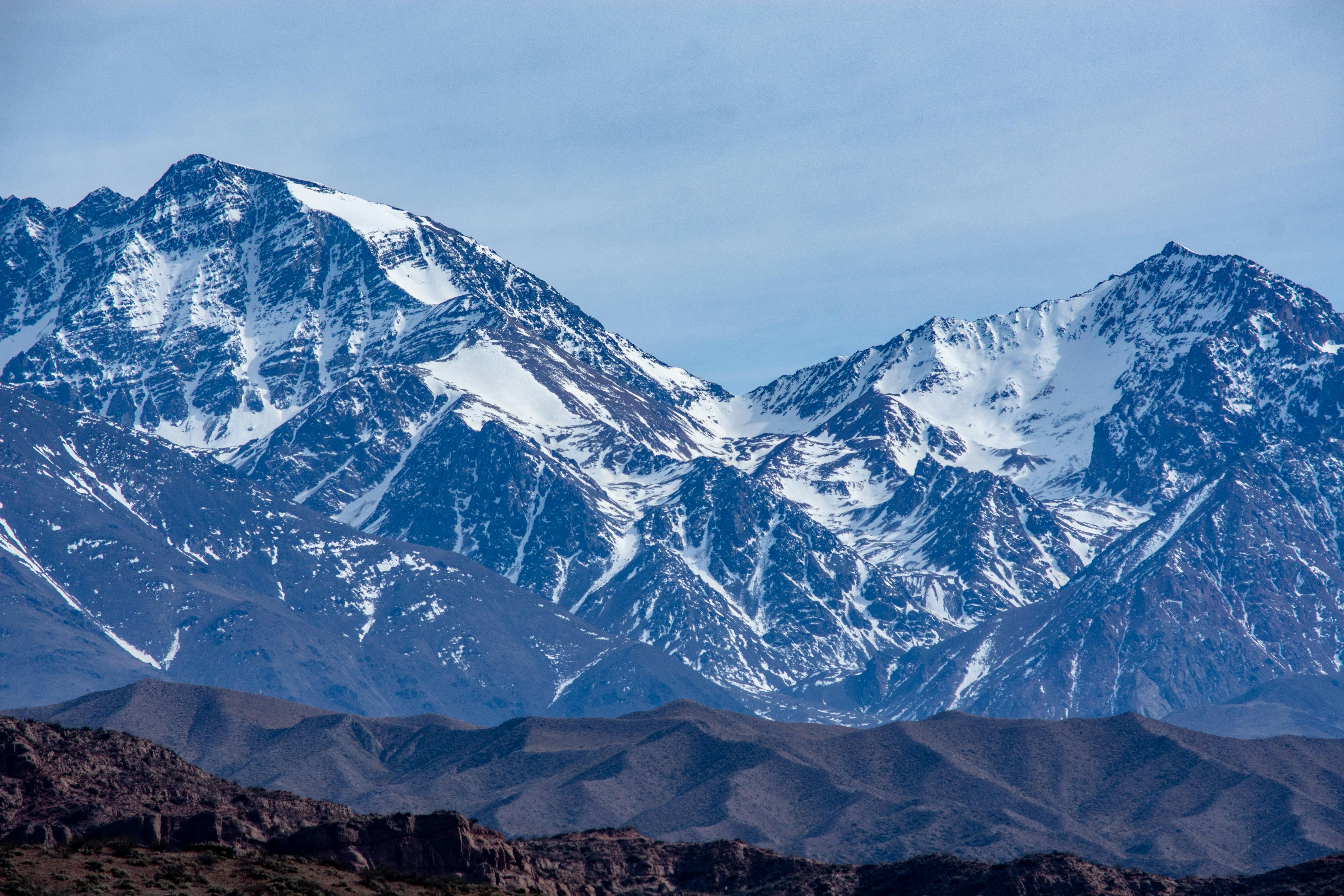 Majestic view of the Andean peaks in South America